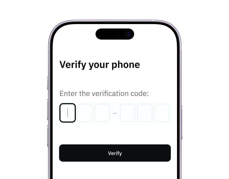 Sign up with your phone